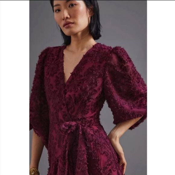 Anthropologie Hutch Rosa Floral Wrap Maxi Dress Size XSP - Picture 3 of 10